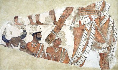 Investiture of the King by the Goddess Ishtar, from the Palace of Zimri-Lim, Mari, Middle Euphrates, Isin-Larsa Period, c.1800 BC by Mesopotamian